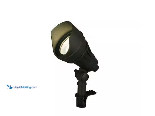 Lot 49-1576670 - Hampton Bay 540 Lumen Low Voltage Millennium Black Adjustable Light Color Integrated LED Outdoor Lan...