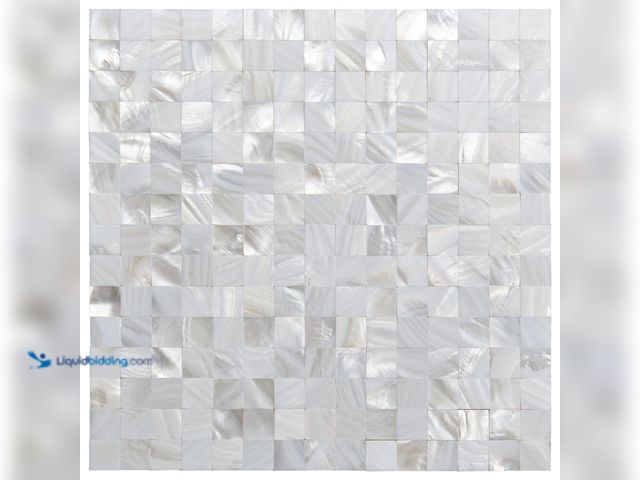 Lot 49-5538805 - 6-Sheets Peel and Stick Mother of Pearl Shell Mosaic Tile for Kitchen Backsplashes 12 in. x 12 in 3p...