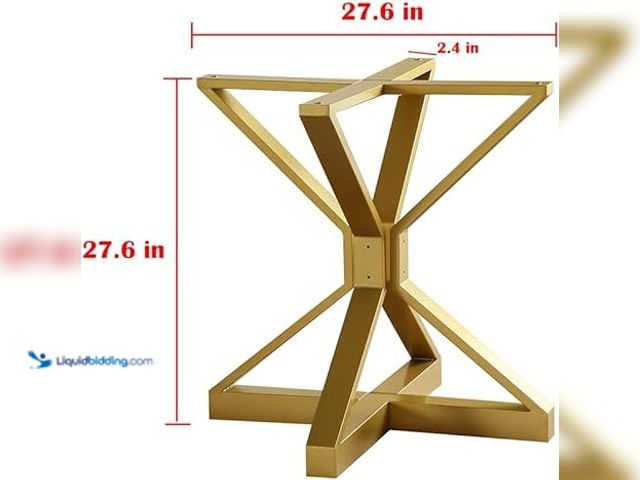 Lot 49-5475919 - 28In Modern Table Base Metal Pedestal Dinning Table Legs with Suction Cups, Heavy Duty Desk Base for...