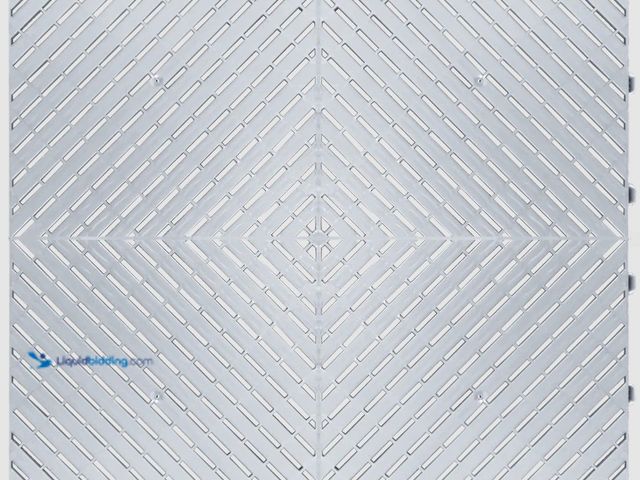 Lot 49-1570021 - (24-Pack) Swisstrax 16" x 16" Ribtrax Smooth Pro Garage Floor Tile, Pearl Silver, Model # 504.110.20...