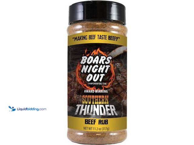 Lot 49-5553504 - QTY 6 - Boars Night Out Southern Thunder Rub, 11.2 Oz. Model # OW76905 NEW