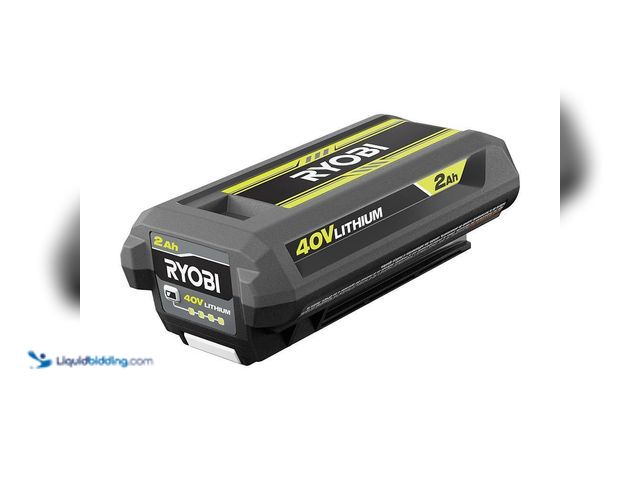 Lot 49-5405705 - RYOBI
40V Lithium-Ion 2.0 Ah Battery Unused (tested works)