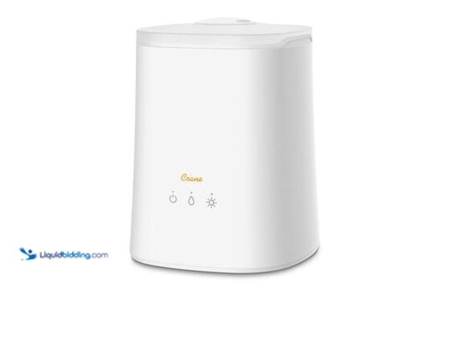 Lot 49-3563902 - Crane 1.2 Gal. Cool Mist Top Fill Humidifier & Aroma Diffuser for Medium to Large Rooms up to 500 sq...