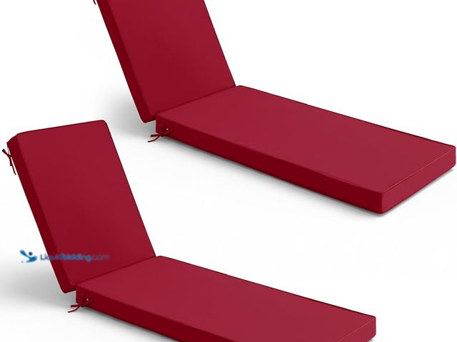 Lot 49-5546134 - Summsun Chaise Lounge Cushions Outdoor Set of 2 - Waterproof and Fade Resistant Sun Lounger Replacem...