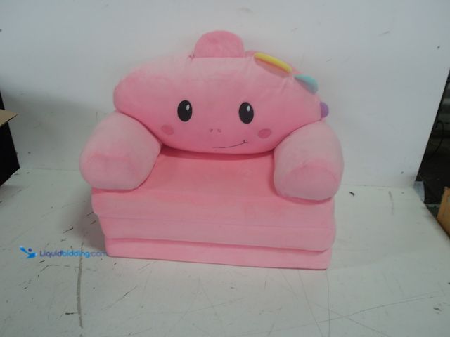 Lot 49-1569661 - Kids Sofa Bed with Removable Washable Cover & ​​Hook and Loop​​ Backrest – Foldable Toddler Chair, C...