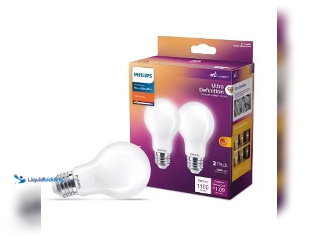 Lot 49-3616676 - (16-Pack) Philips 100 Watt-Equivalent Ultra Definition LED Light Bulb A19 A-Style 2700K Soft White -...