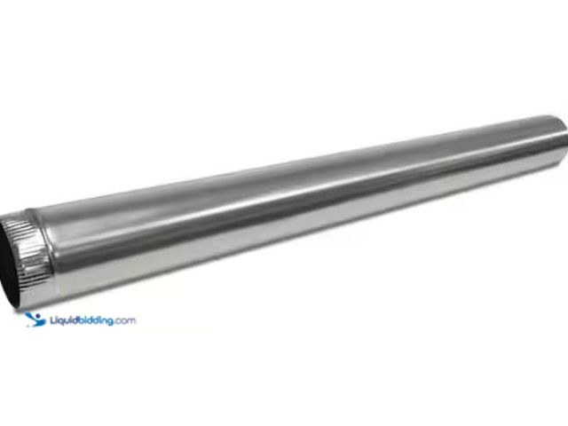 Lot 49-1624619 - Lot of (3) Master Flow 10 in. x 5 ft. Round Metal Duct Pipe Model # CP10X60, Unused, Scuffs and Scra...
