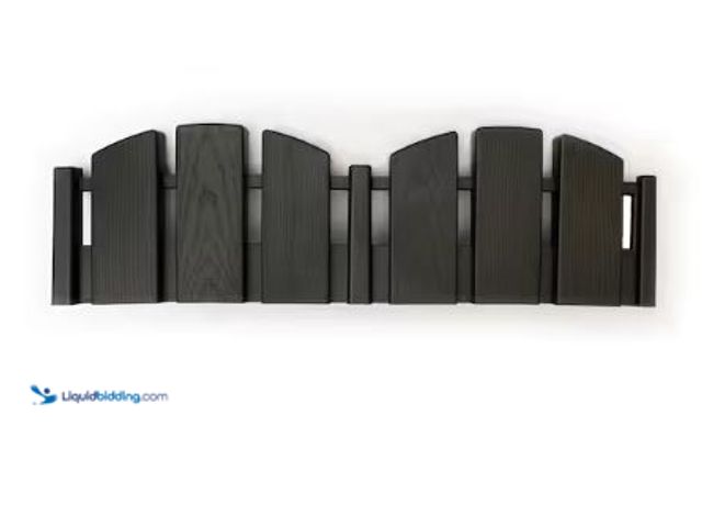 Lot 49-1625279 - Lot of (2) Vigoro 10 ft. L x 4.5 H Black Decorative Adirondack No-Dig Plastic Landscape Edging Kit, ...