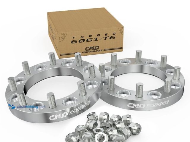 Lot 49-5543005 - 8x6.5 Wheel Spacers 1" for Ford Ram 9/16" Studs 126mm Bore (2pcs) 8x165.1. Unused