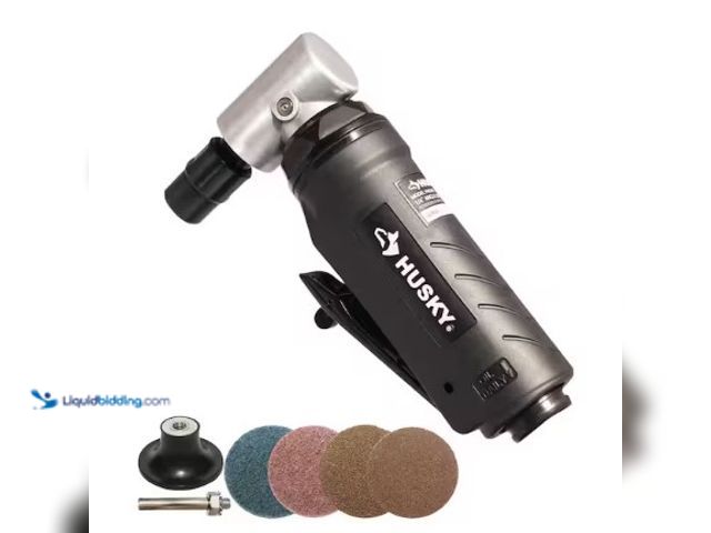 Lot 49-3615690 - Husky 1/4" Angle Die Grinder with Accessory Kit, Model # H4230C, Unused, Has attachments, Unable to ...