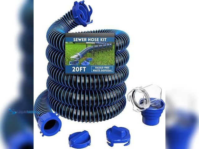 Lot 49-2025642 - DUMPMAN RV Sewer Hose Kit, 20 Ft Sewage Hose, Septic Hose with Swivel Fitting, Clear Sewer Hose Elbo...