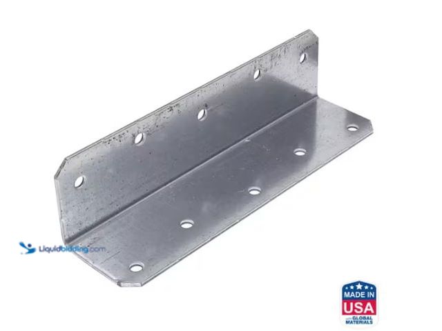 Lot 49-1624689 - Lot of (10) Simpson Strong Tie ML 2 in. x 8 in. 12-Gauge ZMAX Galvanized Medium L Angle Model # ML28...