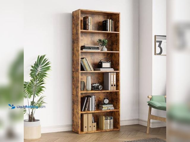 Lot 49-5545598 - Open Bookshelf Assembly (Oak) Unused with hardware