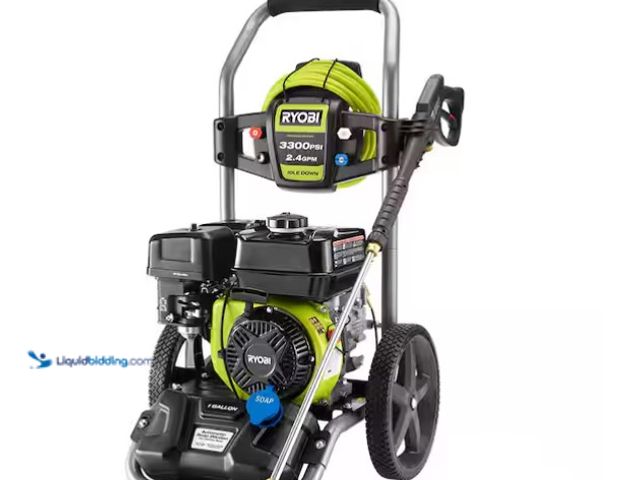 Lot 49-1571019 - RYOBI 3300 PSI 2.4 GPM Cold Water Gas Pressure Washer with 212cc Engine, Model # RY80589, Used, Scuf...