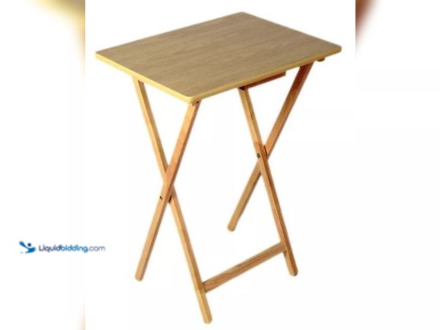 Lot 49-5436605 - Qty 4. TV Tray Wood - Plastic Dev Group. Model #249-00-0105. New/factory sealed.
