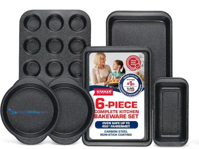 Lot 49-1806744 - 6 pc Nonstick Bakeware Set. New unused in box.