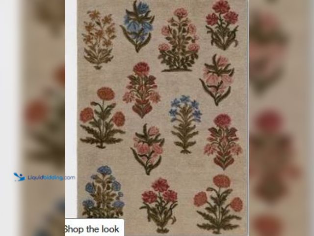 Lot 49-3528680 - Block Floral Handtufted Rug - Threshold™ 4.5 out of 5 stars with 4 reviews . Item is unused,