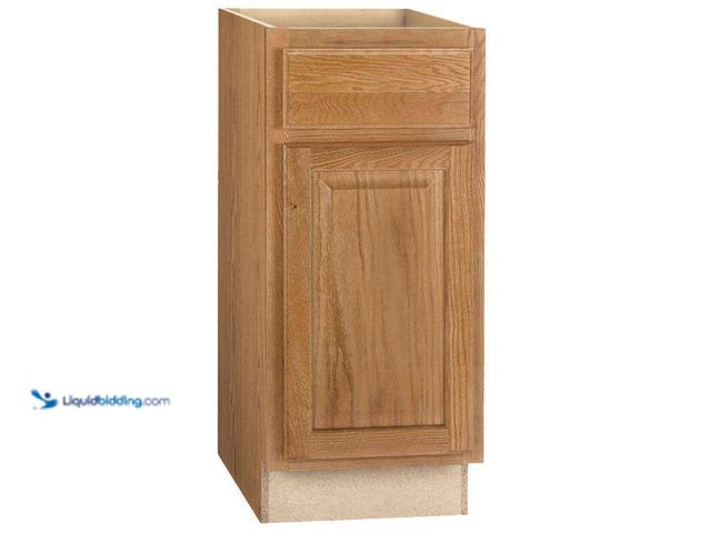 Lot 49-5413928 - Hampton Bay
Hampton 15 in. W x 24 in. D x 34.5 in. H Assembled Base Kitchen Cabinet in Medium Oak w...