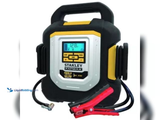 Lot 49-2026261 - Stanley FatMax 2000 Peak Amp Car Jump Starter with 120 PSI Air Compressor, USB Power Bank, Metal Cla...