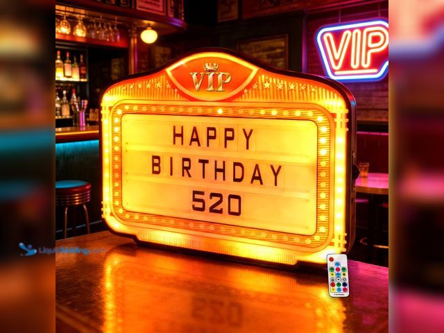 Lot 49-5549617 - Bottle Service Lights, Custom Wedding Sign with 4 Interchangeable Letter Sets & 1 Numbers Set, LED H...