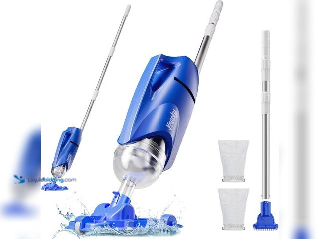Lot 49-5437347 - Handheld Pool Vacuum Cleaner for Above Ground & Inground Pools - Cordless Pool Cleaner w/18.5GPM Suc...