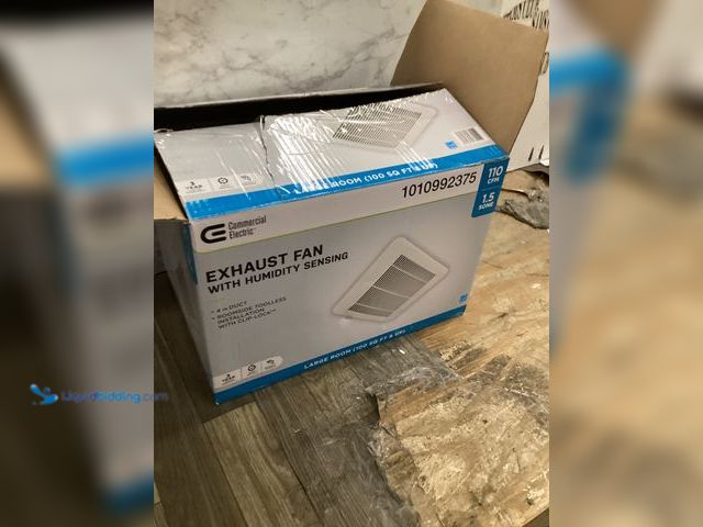 Lot 49-5411992 - Commercial Electric 110 CFM 1.5 Sone Bathroom Exhaust Fan with Humidity Sensing. Model # BPT14-24OD-...