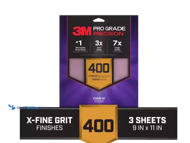 Lot 49-1547558 - (10) 3M Pro Grade Precision 9 in. x 11 in. 400 Grit Faster Sanding Sheet With No-Slip Grip Backing, ...