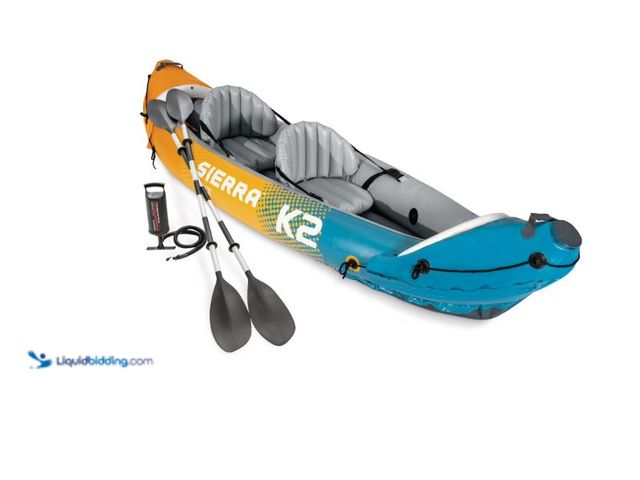 Lot 49-1631048 - Intex Sierra K2 2-Person Inflatable Kayak with Accessory Kit, Oars and Hand Pump - Walmart Exclusive...