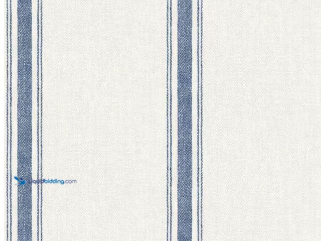 Lot 49-2003648 - Approx. (507) sq. ft. of Chesapeake Linette Blue Fabric Stripe Paper Pre-Pasted Wallpaper Roll (Cove...