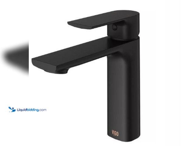 Lot 49-3536933 - VIGO Davidson Single Handle Monoblock Bathroom Sink Faucet in Matte Black. Item #8741255 . Unused wi...