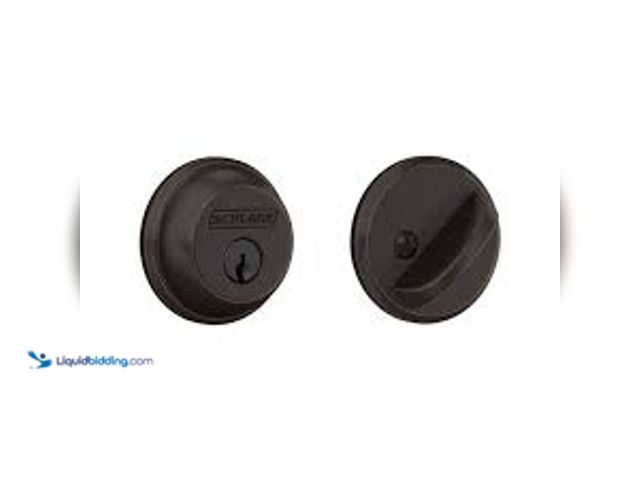 Lot 49-5459441 - Schlage B60 Series Aged Bronze Single Cylinder Deadbolt Certified Highest for Security and Durabilit...