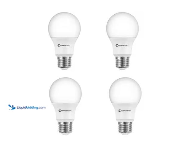 Lot 49-1575539 - Lot of (6) EcoSmart 100-Watt Equivalent A19 Dimmable LED Light Bulb Soft White (4-Pack), Model # 11A...