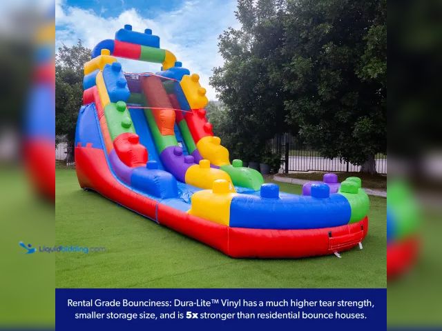 Lot 49-5416077 - Hero Kiddo Block Party 16' Water Slide and Pool. Unused. No blower included.