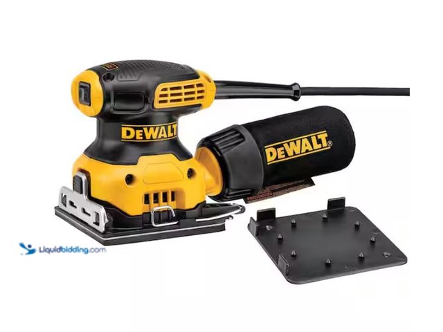 Lot 49-1622824 - DEWALT 2.3 Amp 1/4 Sheet Sander, Model # DWE6411, Used, Powers on, Scuffs/scratches.    REF#PA0710