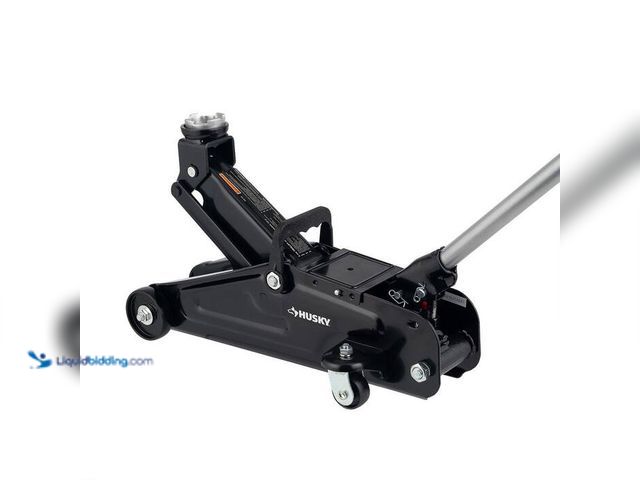Lot 49-2024786 - Husky 2-Ton Hydraulic Trolley Car Jack. Model # HPL4136-VT. MSRP $50. Used. Has attachments. Works. ...