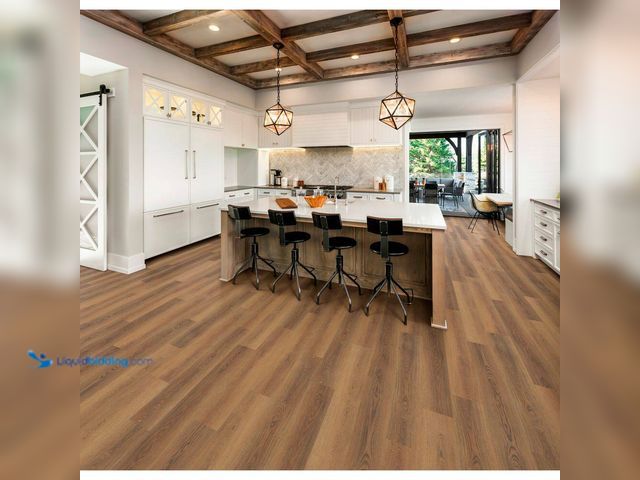 Lot 49-5453606 - Approx 115 Sq Ft. Home Decorators Collection Tolleson Oak 12 MIL x 7 in. W x 48 in. L Waterproof Cli...