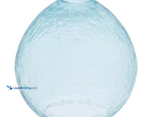 Lot 49-5542424 - 7.16 in. Blue Bubble Glass Globe Pendant Lamp Shade With 2.25 in. Lip Fitter, Factory Sealed