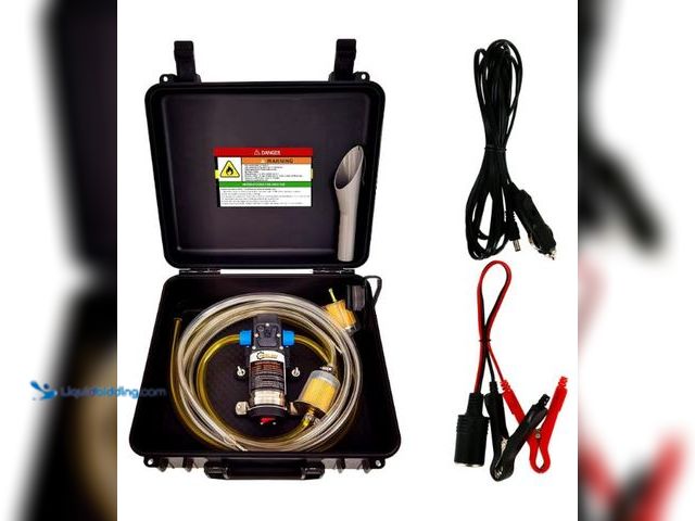 Lot 49-3432201 - 12V Electric Fuel Transfer Pump, Portable Gasoline Diesel Siphon Pump with 85 Gallons/Hour Capacity,...