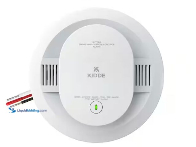 Lot 49-1538048 - Kidde 10-Year Battery and Hardwired Smoke and Carbon Monoxide Detector, Interconnectable and LED War...