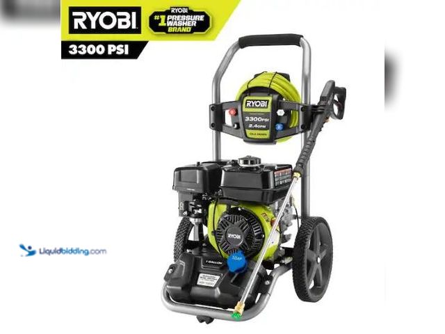 Lot 49-1565946 - RYOBI 3300 PSI 2.4 GPM Cold Water Gas Pressure Washer with 212cc Engine, Model # RY80589, Slightly u...