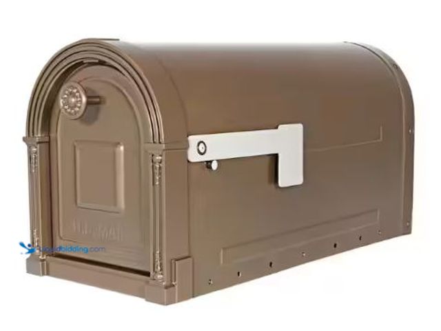 Lot 49-1625323 - Architectural Mailboxes Garrison Venetian Bronze, Large, Steel, Post Mount Mailbox, Model # GM160VBA...