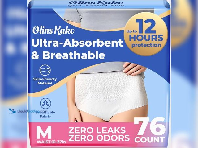 Lot 49-3540319 - Adult Diapers for Women, Leak-Proof Comfortable Fit, Medium Size, 76 Count, Daytime Model: B0FDKQK59...