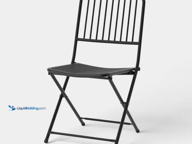 Lot 49-5552102 - Wire Back Outdoor Patio Chair Black - Room Essentials™. Unused