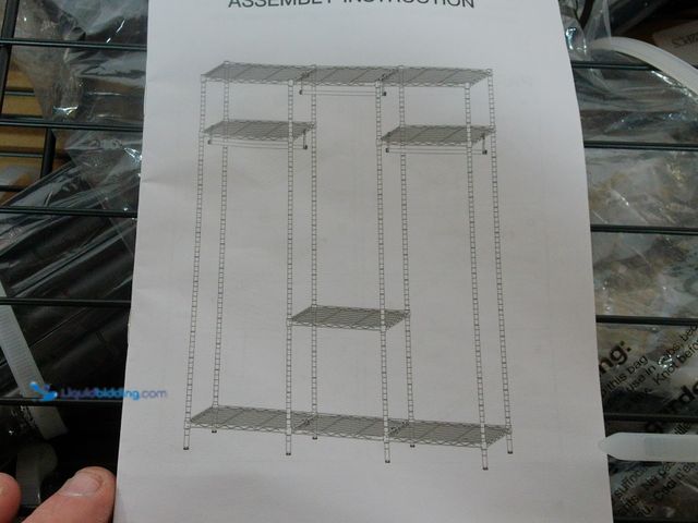 Lot 49-3472624 - Clothes Rack, Clothing Rack with Cover Loads 795 LBS, Clothing Racks for Hanging Clothes, Portable W...
