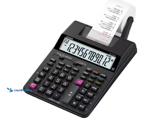 Lot 49-1627182 - Casio Desktop Printing Calculator Model #HR-170RC, Slightly Used, Has Charger, Powers On   Ref#WM071...