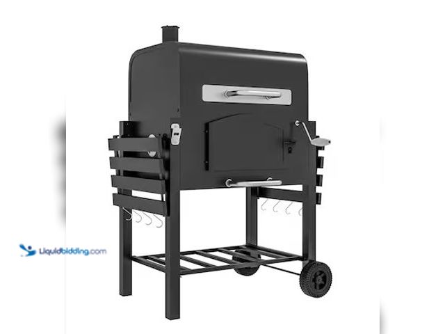 Lot 49-2025109 - Outsunny Charcoal Grill BBQ with Adjustable Charcoal Height Portable Barbecue with Folding Shelves T...