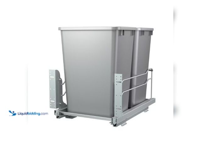 Lot 49-3549267 - Rev-A-Shelf Double Pullout 35 qt. with Soft-close, 53WC-1835SCDM-217. Unused with attachments and ha...