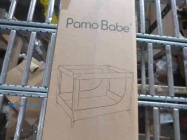 Lot 49-1518349 - Pamo Babe Portable Crib with Mattress & Carry Grey Model #45575214891314, New  Ref#MTMED0624