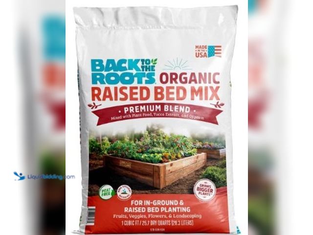 Lot 49-5541463 - Back to the Roots 25.7qt Organic Raised Bed Mix Premium Blend For Growing Edible Plants New