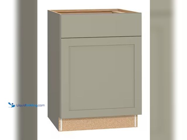 Lot 49-5460656 - Hampton Bay
Westfield Dusk Gray Shaker Stock Assembled Base Kitchen Cabinet (24 in. W x 23.75 in. D...